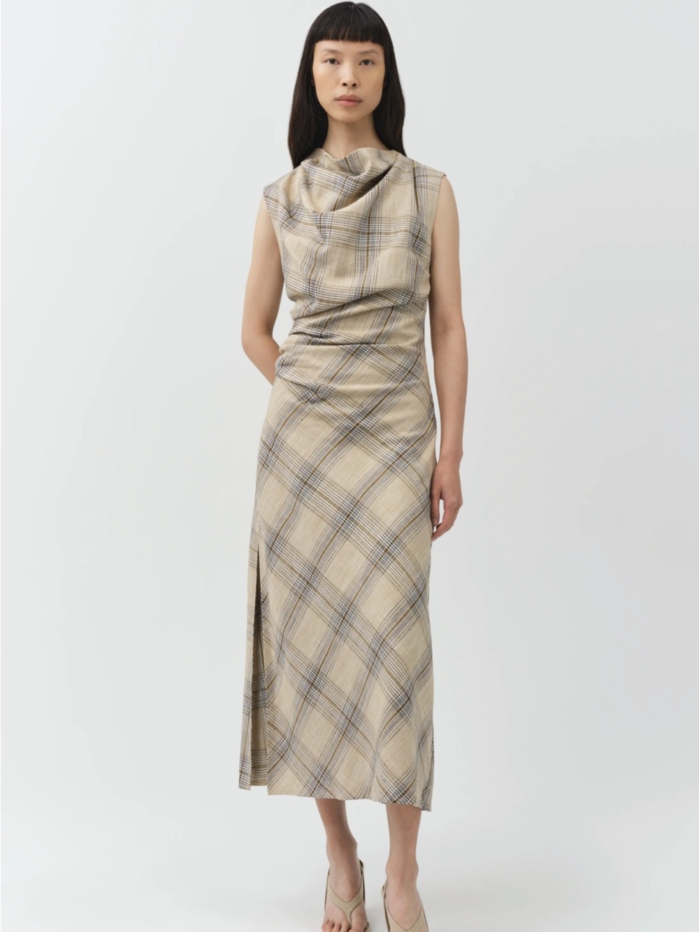 Simkhai Burke Draped Midi Dress